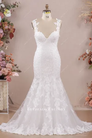 Gorgeous Lace Sweetheart Neck Elegant Mermaid Bridal Dress