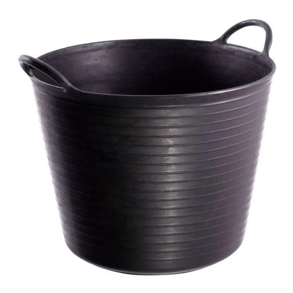 Gorilla Tubs 38L Large Black Recycled Tubtrug