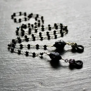 Gothic Glasses Chain with Skulls