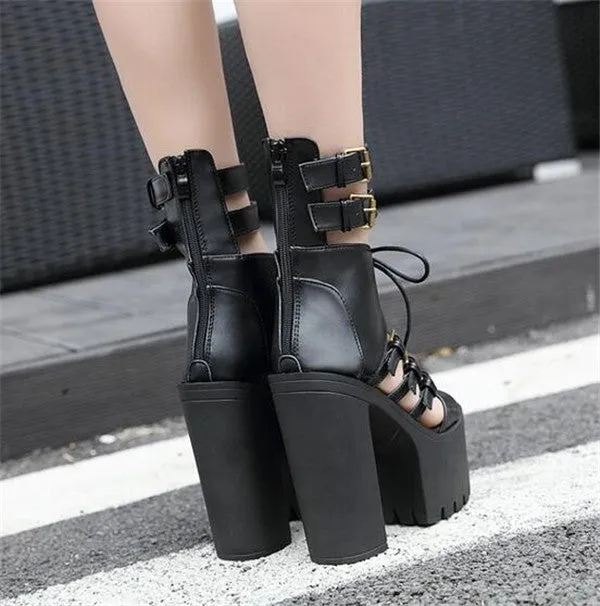 Gothic Wrap Sandals