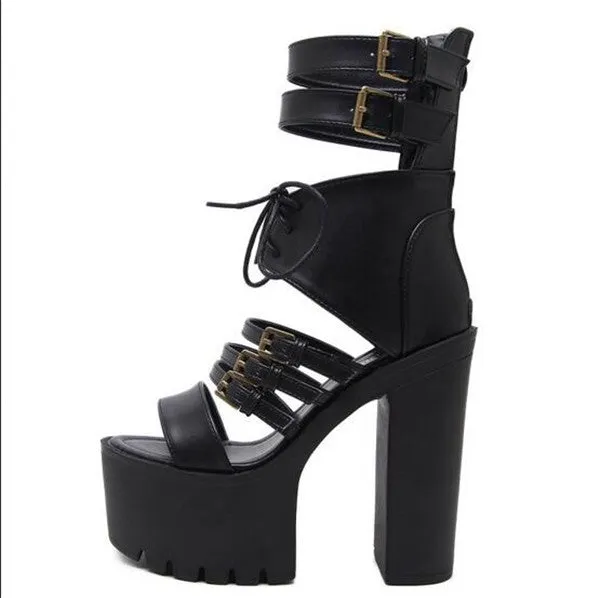 Gothic Wrap Sandals