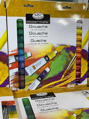 Gouache Acrylic Paints 21ml 24/Pkg by Royal Brush Artist Paint Fashion Doll Faceups, Eyes and Makeovers GOU21-24