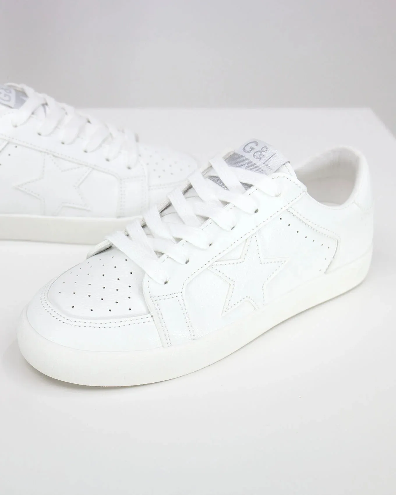 Grace and Lace Star Sneakers - White look