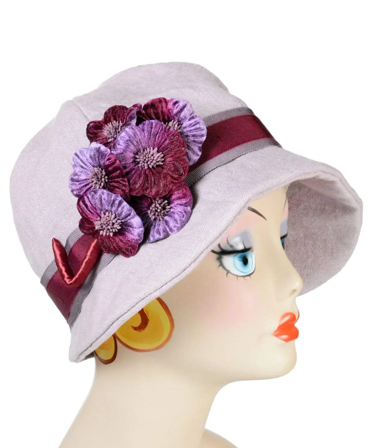 Grace Cloche Style Hat - Linen in Rose Quartz (One Medium / One Large Left!)