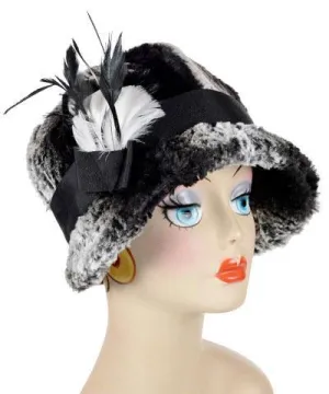 Grace Cloche Style Hat - Luxury Faux Fur in Smouldering Sequoia