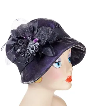 Grace Cloche Style Hat - Velvet in Smoky Quartz (Limited Availability)