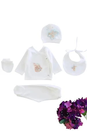 Grace Newborn Girl Gift First Outfit Set (5 Pcs)