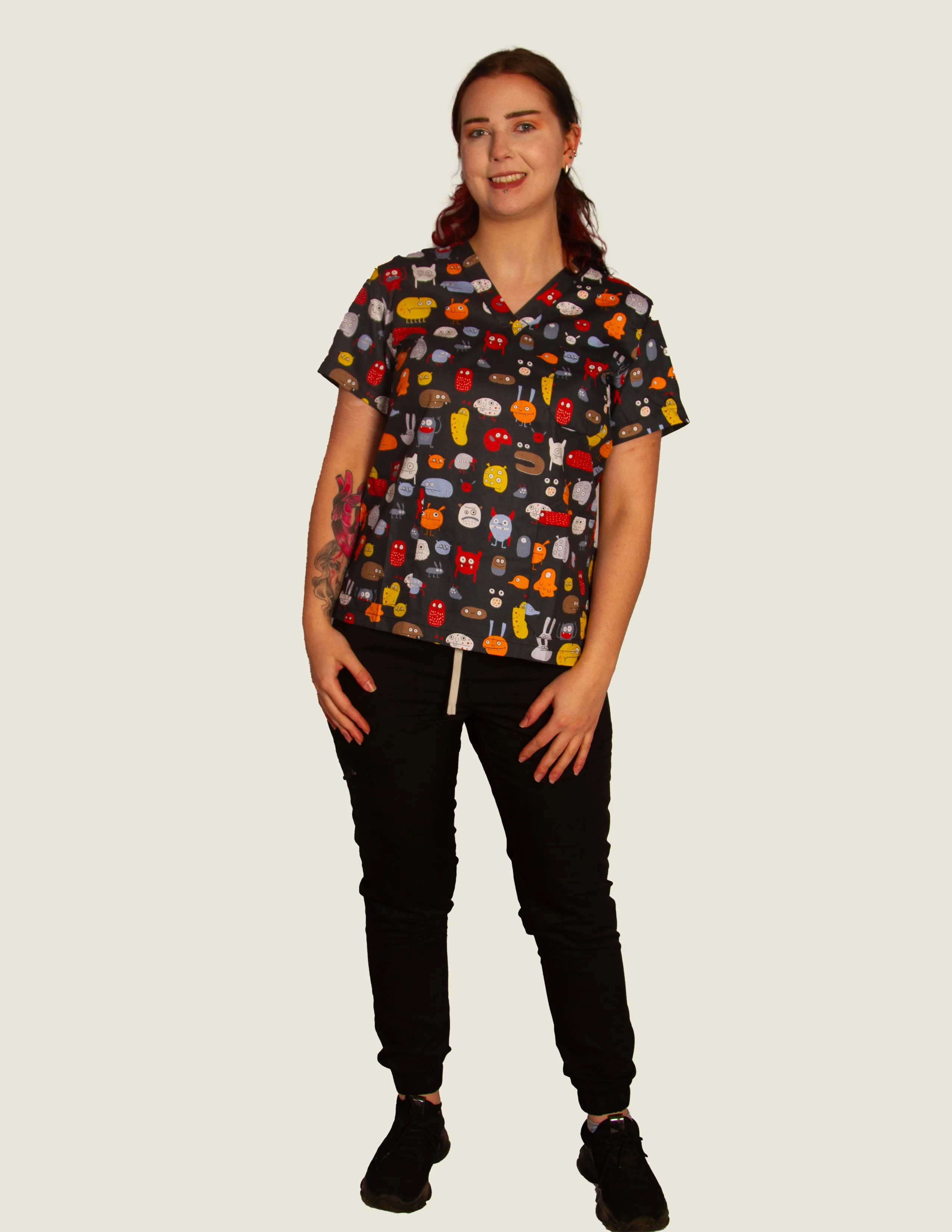 Grace Printed Scrub Top