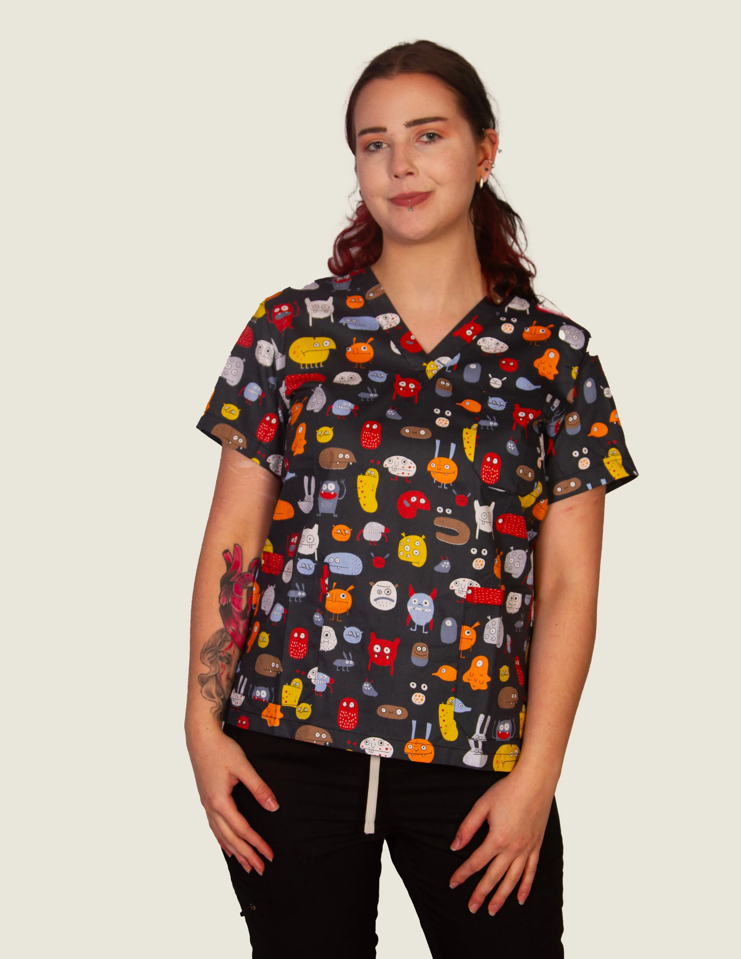 Grace Printed Scrub Top