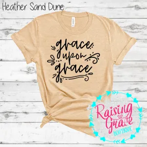 Grace Upon Grace - T-Shirt - (Orange and Browns)