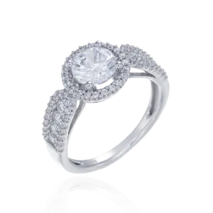 Graceful Royal Design Halo Ring