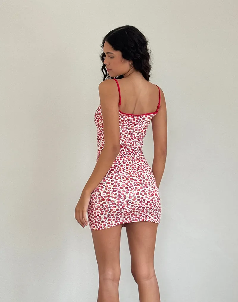 Gracias Mini Dress in Strawberry 2023 Print