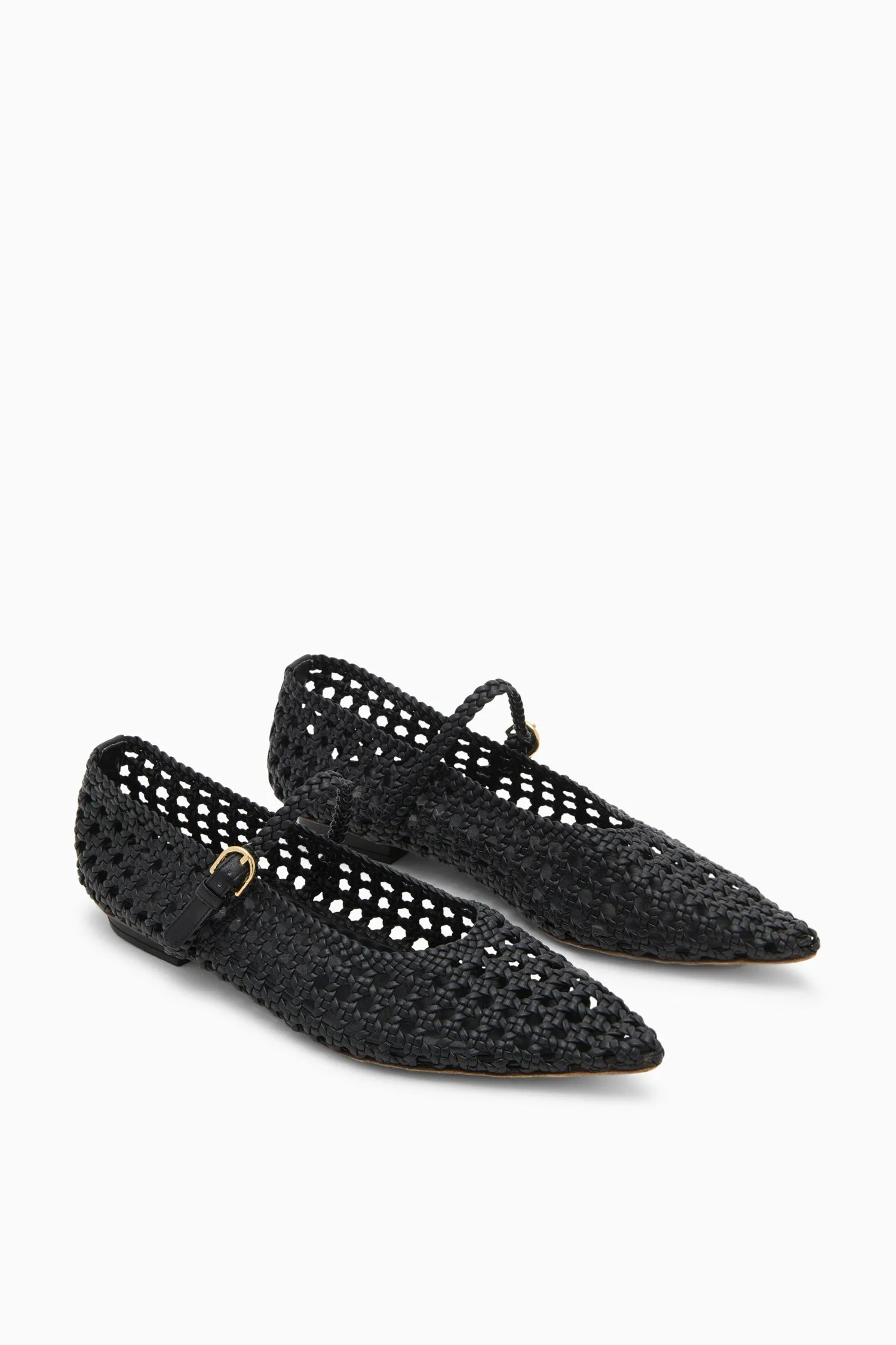 Gracie Pointy Toe Flat - Noir