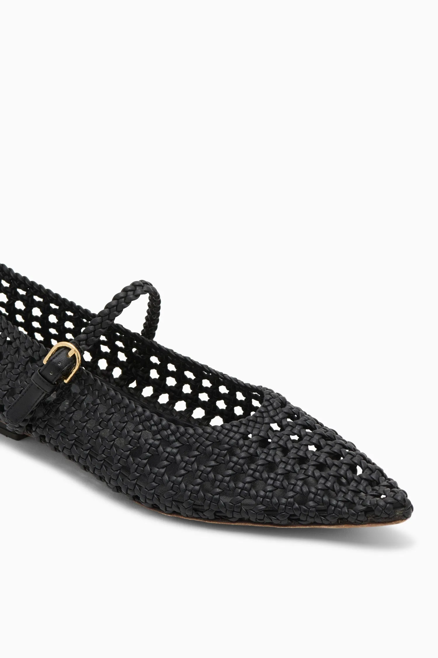 Gracie Pointy Toe Flat - Noir