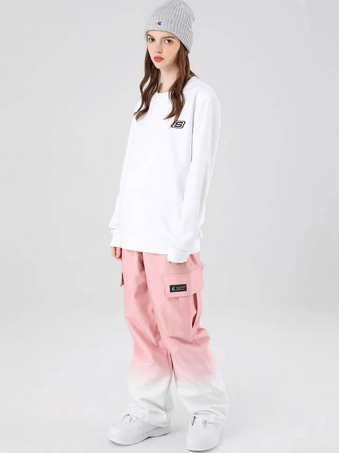 Gradient Loose Snowboard Pants with Large Sides Pockets - SF0933