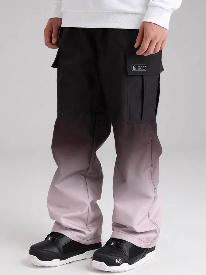 Gradient Loose Snowboard Pants with Large Sides Pockets - SF0933