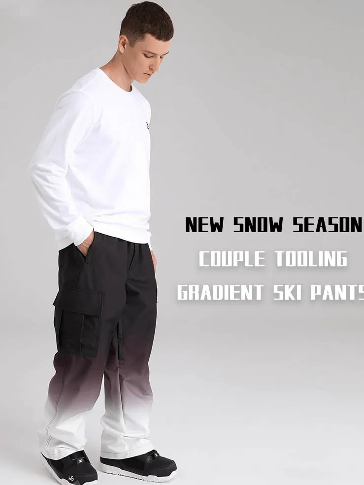 Gradient Loose Snowboard Pants with Large Sides Pockets - SF0933