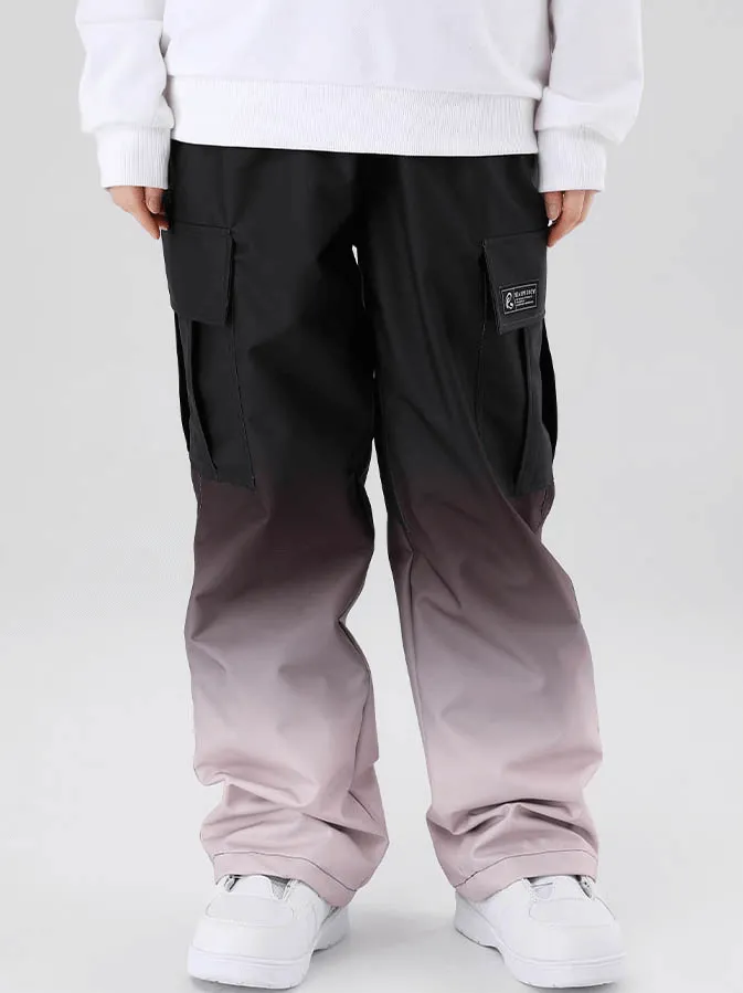 Gradient Loose Snowboard Pants with Large Sides Pockets - SF0933