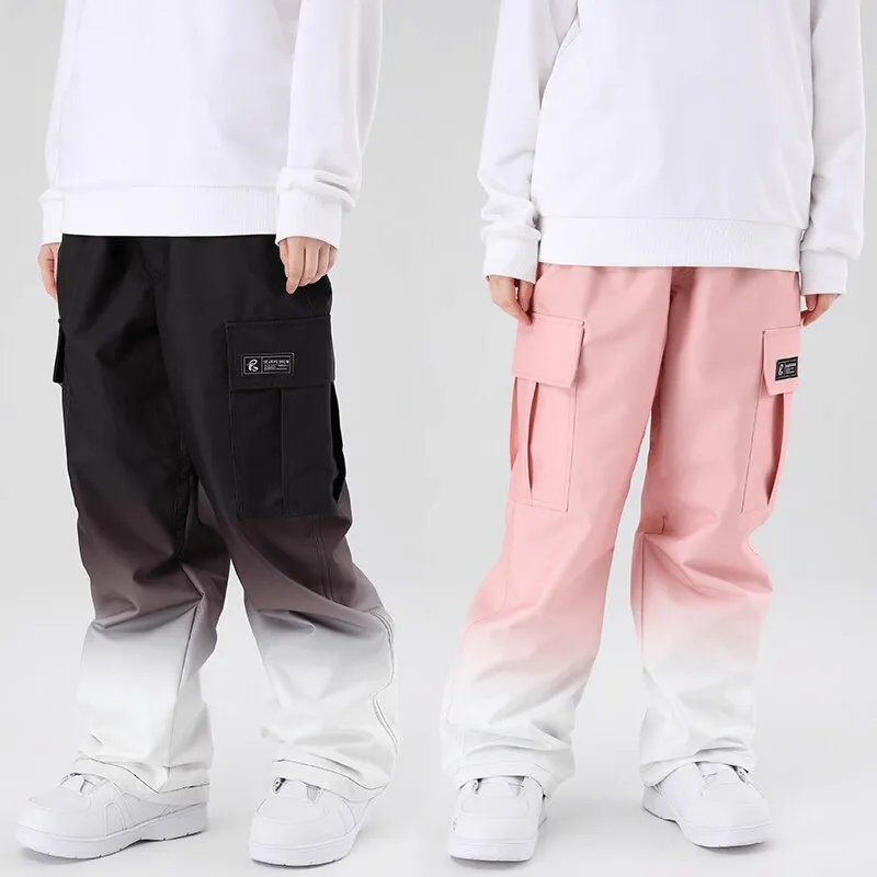 Gradient Loose Snowboard Pants with Large Sides Pockets - SF0933