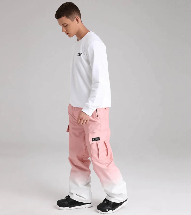 Gradient Loose Snowboard Pants with Large Sides Pockets - SF0933