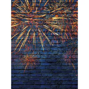 Graffiti Fireworks Printed Backdrop