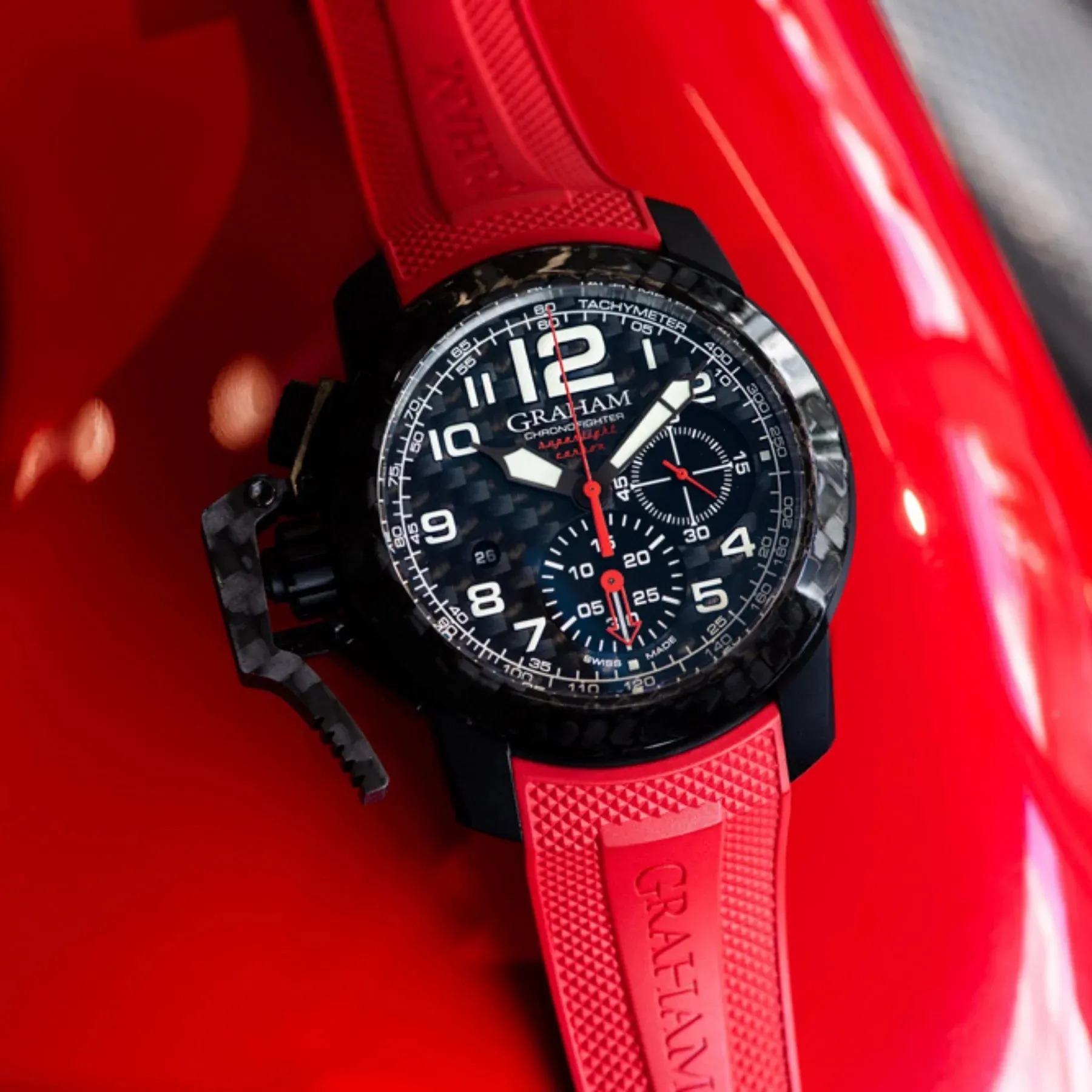 Graham Chronofighter Superlight Red Black Watch 2CCBK.B11A