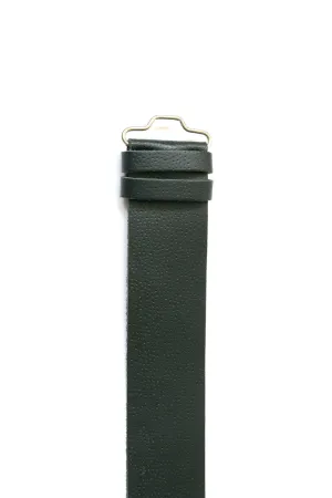 Grained Leather Velcro Belt Strap