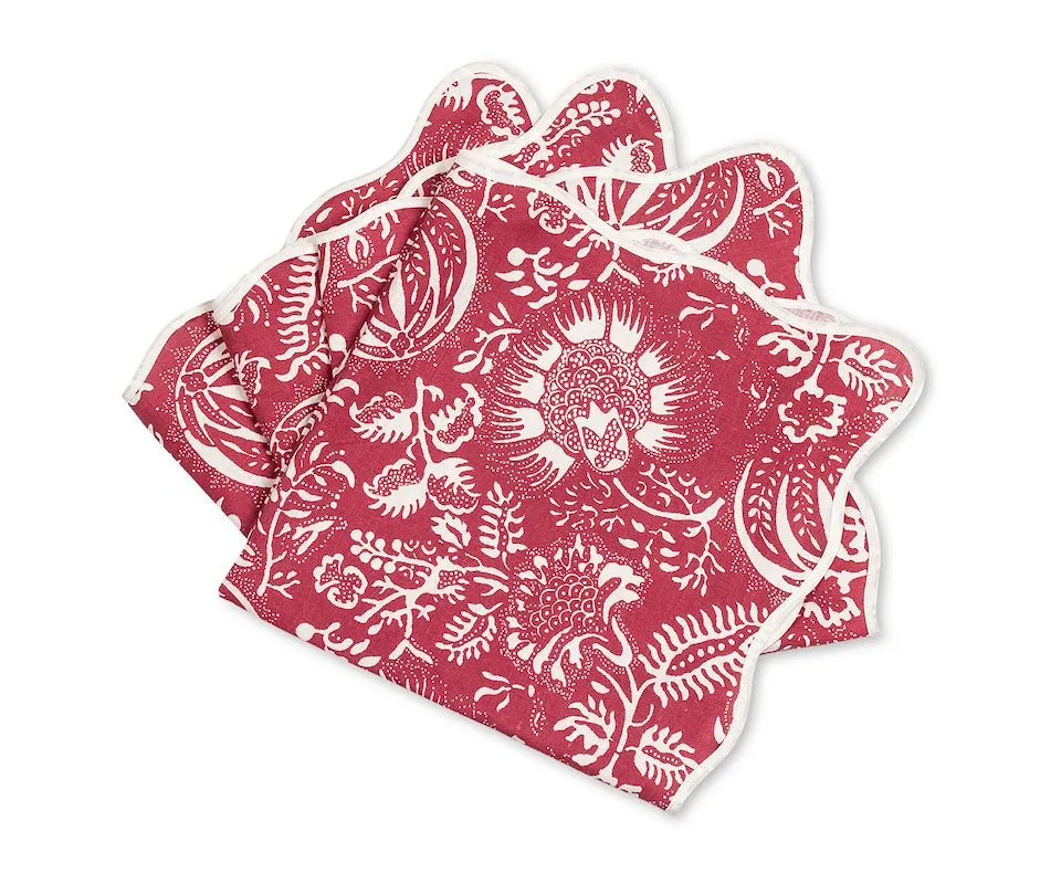 Granada Scarlet Red Napkins by Matouk Schumacher