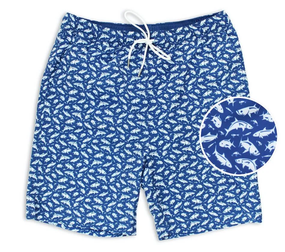 Grand Slam: Swim Trunks - Mid-Blue