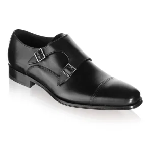 Grant Black Calf Double Monkstrap