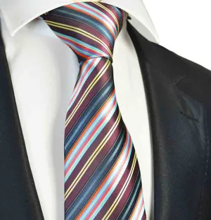 Grape Striped Men's Necktie