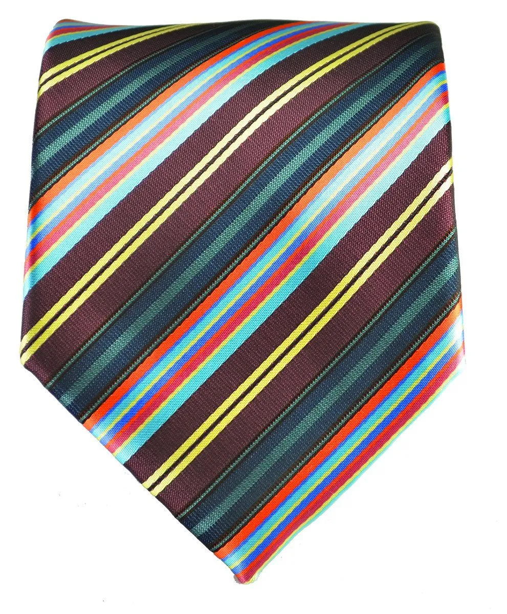 Grape Striped Men's Necktie