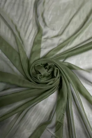 Grasshopper Green Silk Chiffon