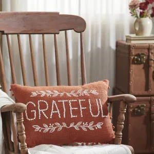 Grateful Pom Pom Pillow 14x20"