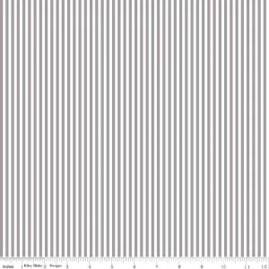 Gray 1/8” Stripes Cotton Yardage by RBD Designers | Riley Blake Designs