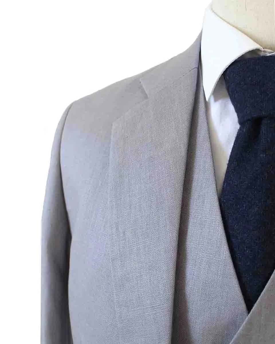 GRAY 3 PIECE LINEN SUIT