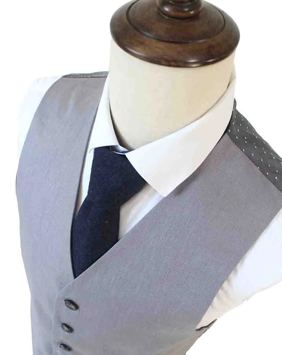 GRAY 3 PIECE LINEN SUIT