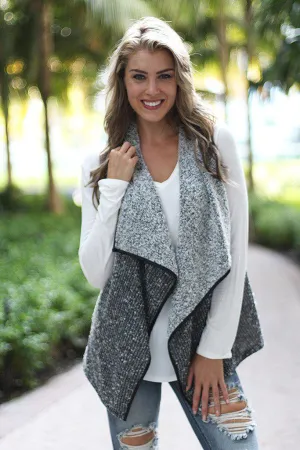 Gray Asymmetrical Vest