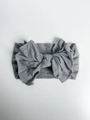 Gray BIG Nylon Knot Headwrap