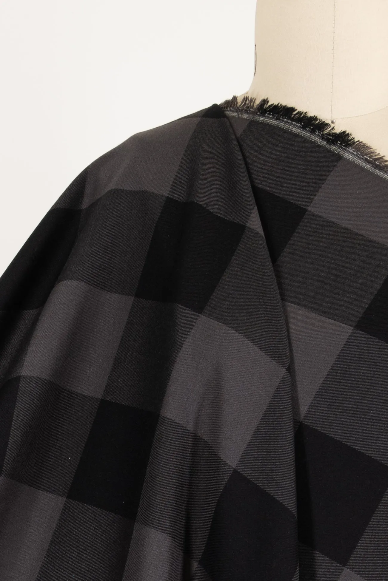 Gray Buffalo Check Flannel Woven