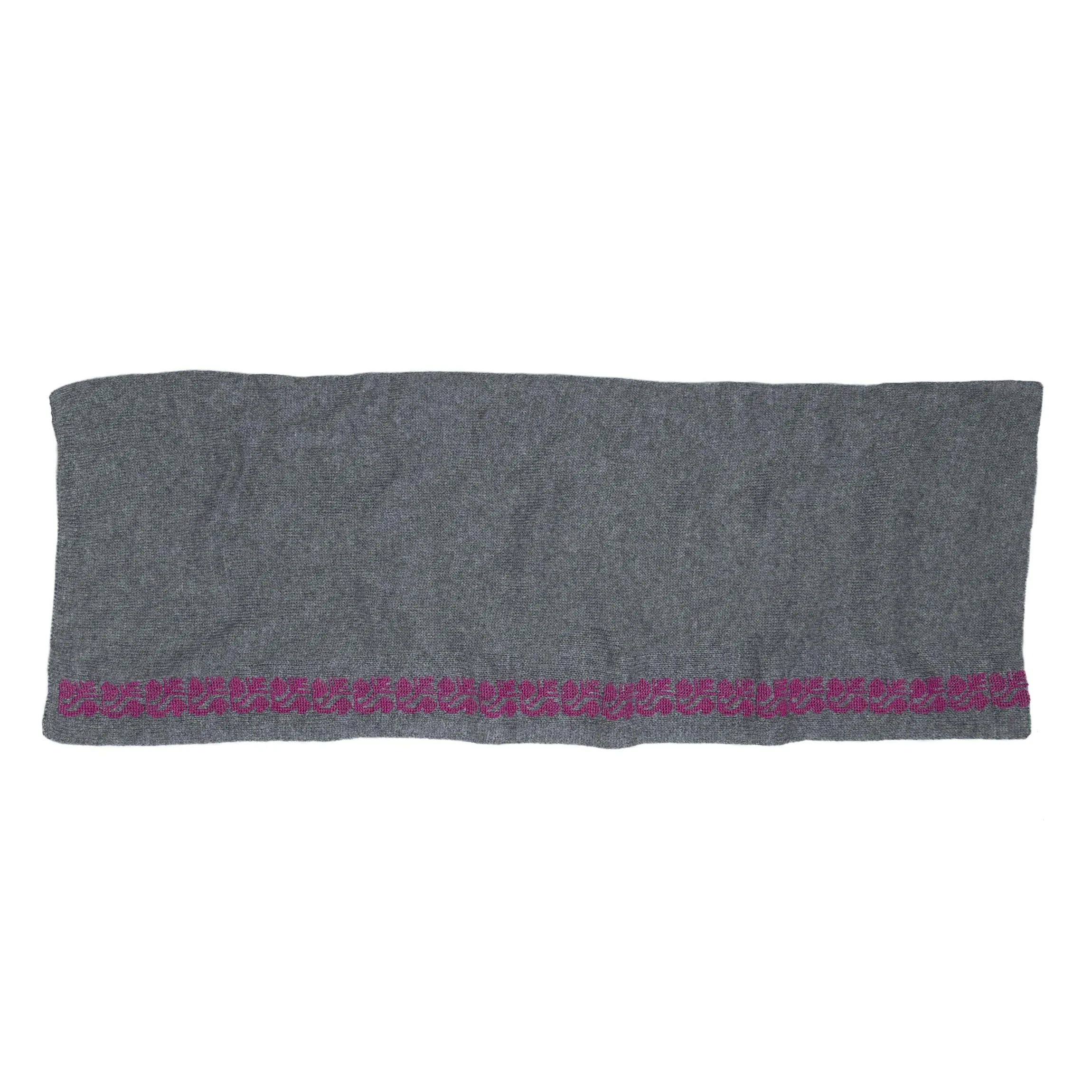 GRAY CASHMERE SCARF