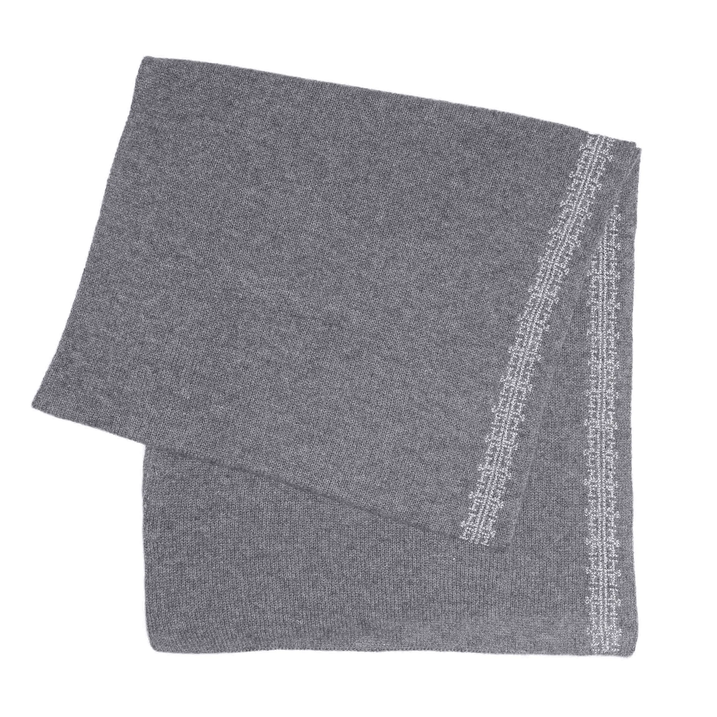 GRAY CASHMERE SCARF