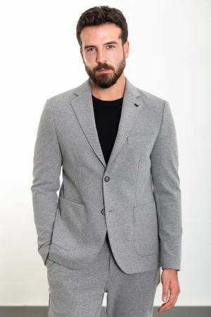 Gray Casual Summer Suit