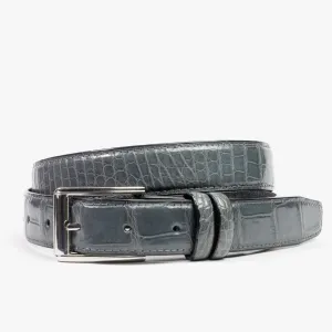 Gray Genuine Crocodile Belt "Greg"