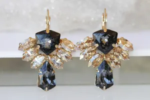 GRAY GOLD EARRINGS