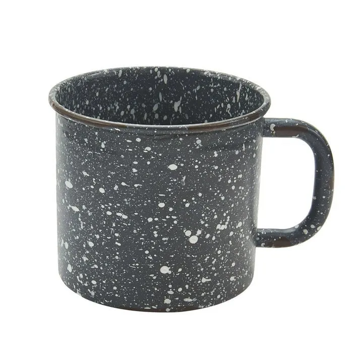 Gray Granite Enamelware Mug Set