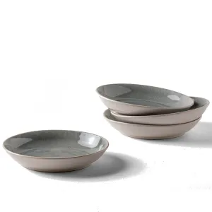 Gray-Green Ceramic Deep Plate