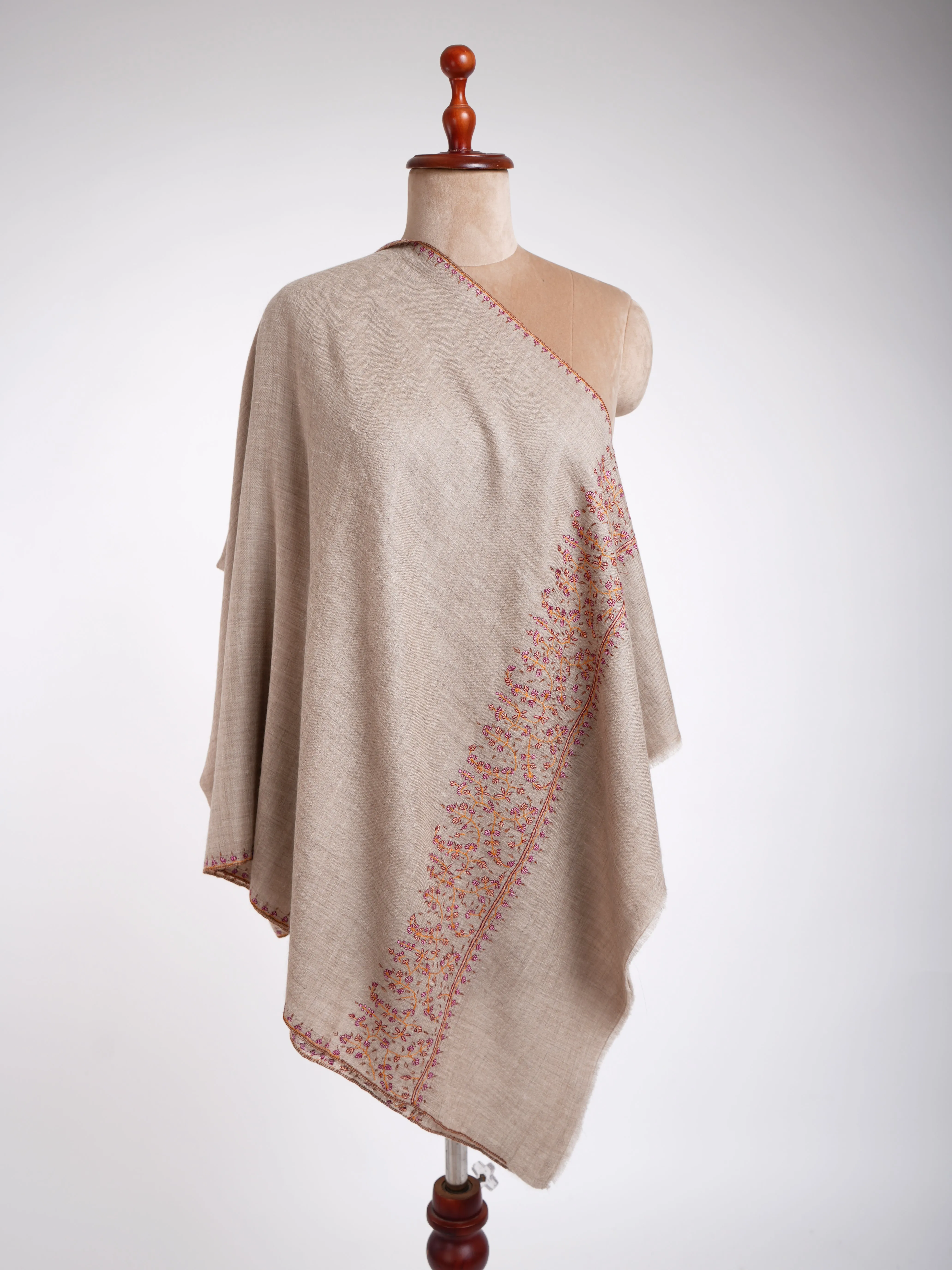 Gray Handmade Pashmina Stole