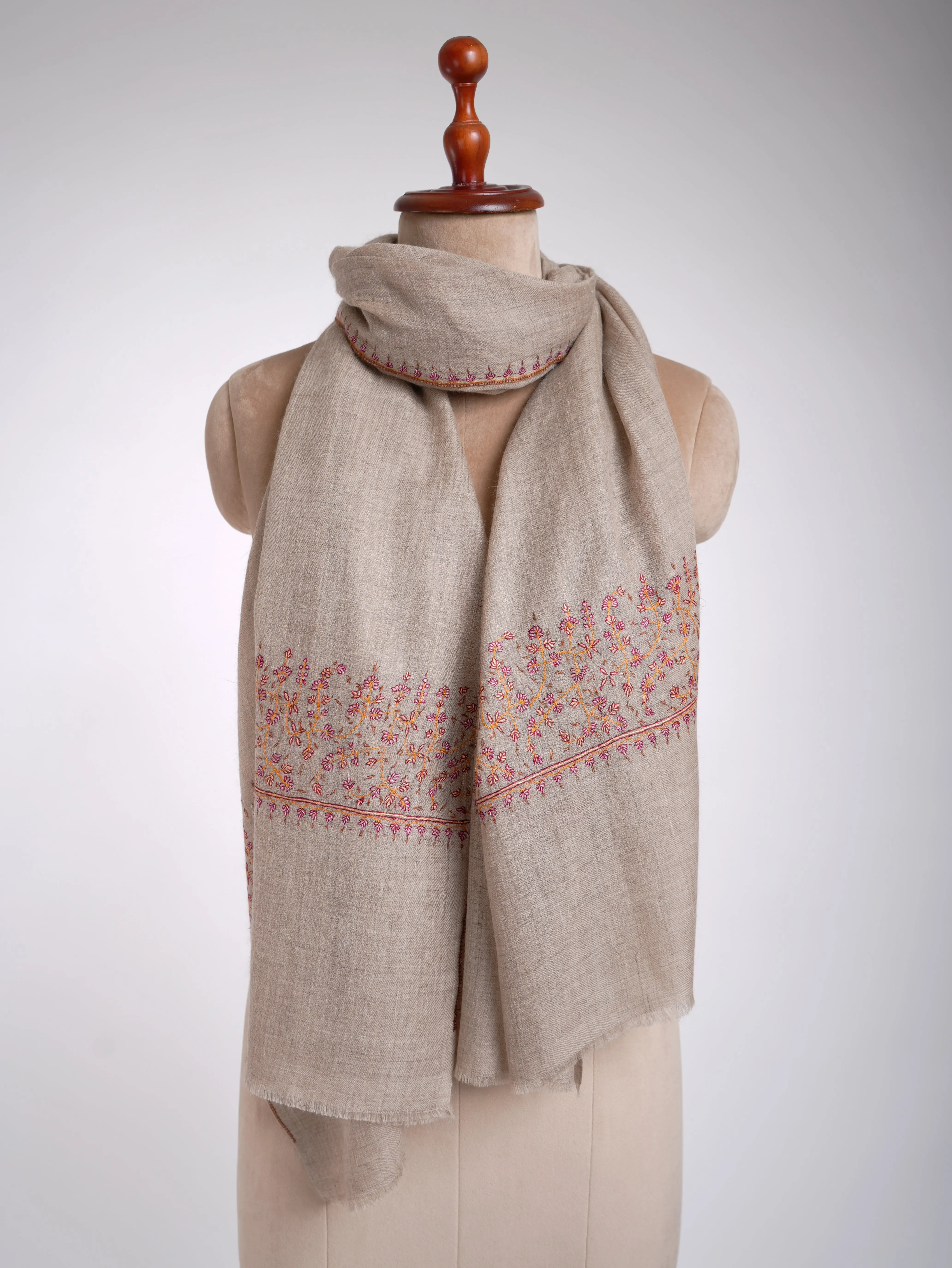 Gray Handmade Pashmina Stole