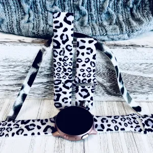 Gray Leopard Print Silicone Band For Samsung Watch